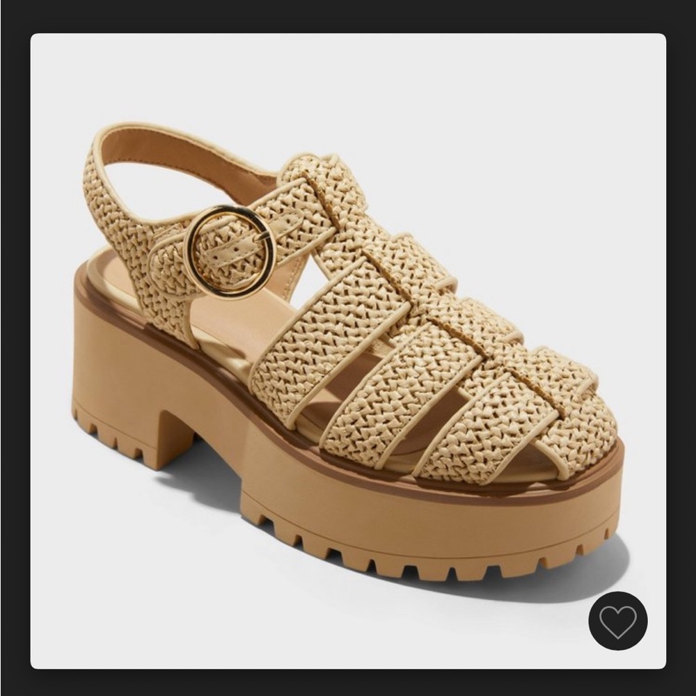 Target Women's Elide Raffia Fisherman
Platform wedge Heels, Wild Fable, Tan 6.5